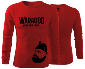 WARAGOD Fit-T hosszú ujjú póló StrongMERCH, piros 160g/m2
