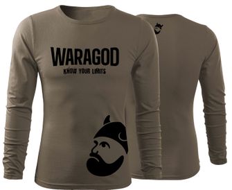 WARAGOD Fit-T hosszú ujjú póló StrongMERCH, oliva 160g/m2
