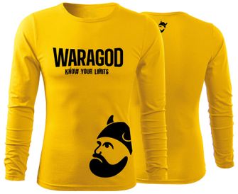 WARAGOD Fit-T hosszú ujjú póló StrongMERCH, sárga 160g/m2