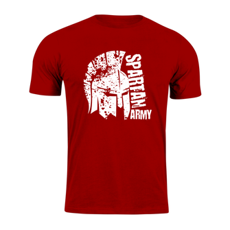 DRAGOWA rövid póló spartan army León, piros 160g/m2